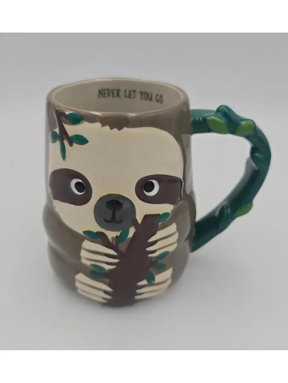 TAG 3D Sloth Mug Tree Handle “Never Let You Go” Ceramic Cup